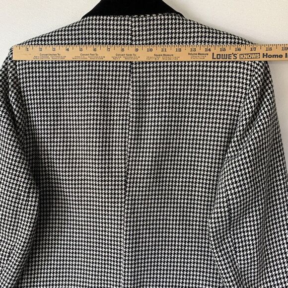 Vintage Dumas Blazer Jacket Women 14 Houndstooth Career Retro Lined Y2K USA Corp - Picture 5 of 14